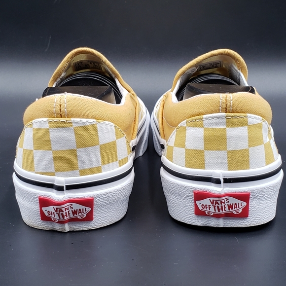 VANS CHECKERBOARD CLASSIC SLIP-ON SNEAKER WOMEN'S SIZE 6 OCHRE YELLOW - Picture 8 of 12